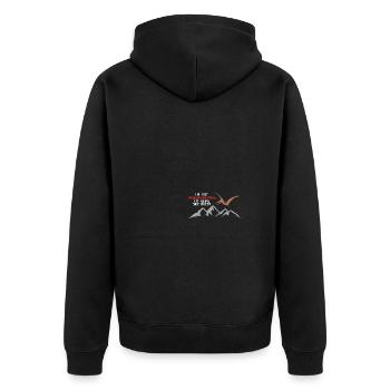 Im Not Procrastinating Im Doing Side Quests - Unisex Premium Bio Zip Hoodie - Schwarz - Hinten - Nico (187cm)