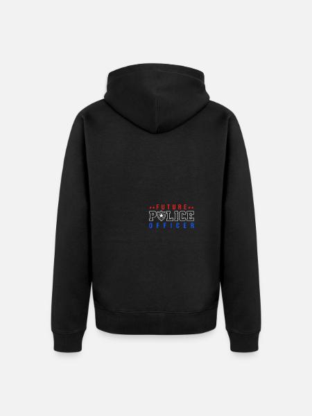Future Police Officer - Unisex Premium Bio Zip Hoodie - Schwarz