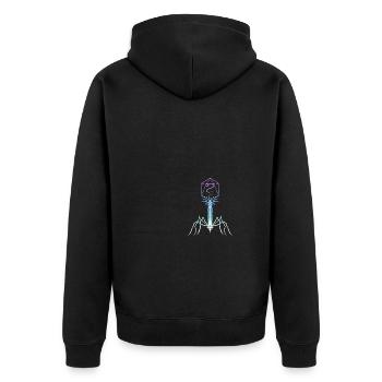Microbiology Virus Biology Virology Viral - Unisex Premium Bio Zip Hoodie - Schwarz - Hinten - Nico (187cm)