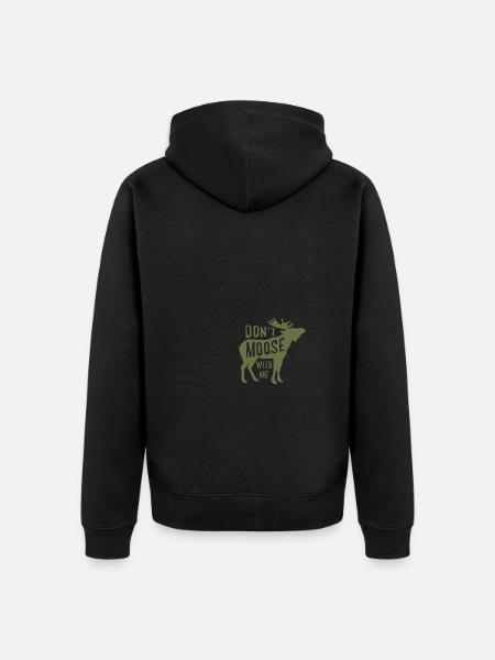 Dont Moose With Me - Unisex Premium Bio Zip Hoodie - Schwarz