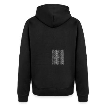 Software Engineers Funny Programming Coding Binary - Unisex Premium Bio Zip Hoodie - Schwarz - Hinten - Nico (187cm)
