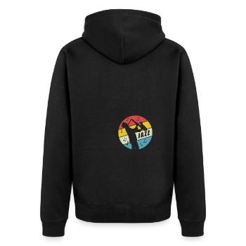 Choir Music Lover Singing Nerd Saxophone Jazz - Unisex Premium Bio Zip Hoodie - Schwarz - Hinten - Nico (187cm)