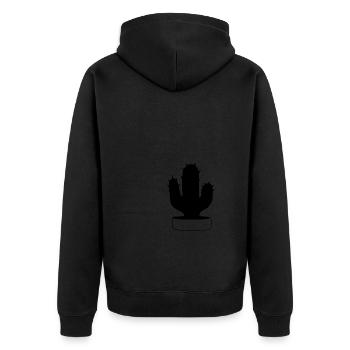 noir de cactus, cactus, plantes succulentes, plante - Veste à capuche bio Premium Unisexe - noir - Dos - Nico (187cm)