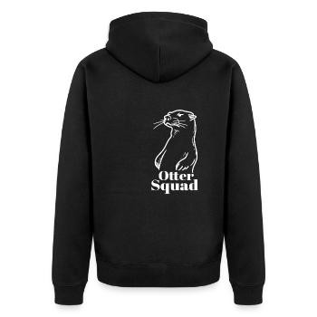 Otter Squad Jolie loutre de mer - Veste à capuche bio Premium Unisexe - noir - Dos - Nico (187cm)