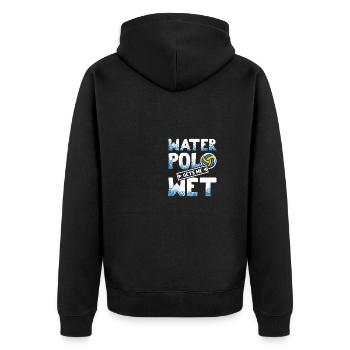 Le water-polo amusant me mouille - Veste à capuche bio Premium Unisexe - noir - Dos - Nico (187cm)