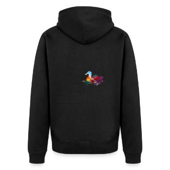Colerfull Splash Art Farm animaux Canard - Veste à capuche bio Premium Unisexe - noir - Dos - Nico (187cm)