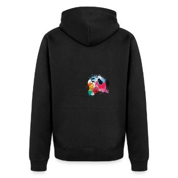 Splash Art Giant Panda Panda Bear Big Panda - Unisex Premium Organic Zip Hoodie - black - Back - Nico (187cm)