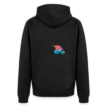 Splash Art Pingouin Pingouin Emperor Penguin - Veste à capuche bio Premium Unisexe - noir - Dos - Nico (187cm)