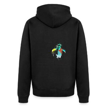 Splash Art Pingouin Pingouin Emperor Penguin - Veste à capuche bio Premium Unisexe - noir - Dos - Nico (187cm)