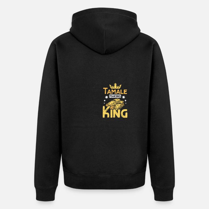 Tamale making king - Unisex Premium Bio Zip Hoodie - Schwarz