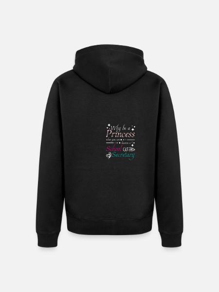 Princess school secretary - Unisex Premium Organic Zip Hoodie - black