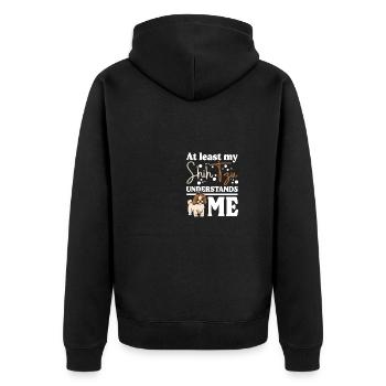 Au moins, mon Shih Tzu me comprend - Veste à capuche bio Premium Unisexe - noir - Dos - Nico (187cm)