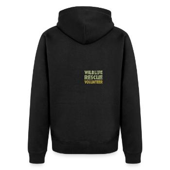 Sea marine animals wildlife rescue volunteer - Unisex Premium Organic Zip Hoodie - black - Back - Nico (187cm)