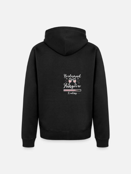 Team Bride Bridesmaid Hangover Loading - Unisex Premium Bio Zip Hoodie - Schwarz