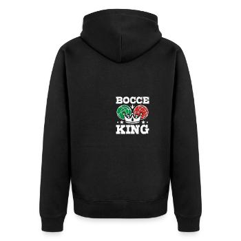 Roi de la pétanque - Veste à capuche bio Premium Unisexe - noir - Dos - Nico (187cm)