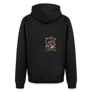 This girl makes the best Churros - Unisex Premium Organic Zip Hoodie - black - Back - Nico (187cm)