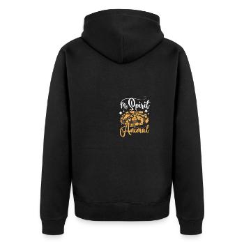 My spirit animal Ball python - Unisex Premium Organic Zip Hoodie - black - Back - Nico (187cm)