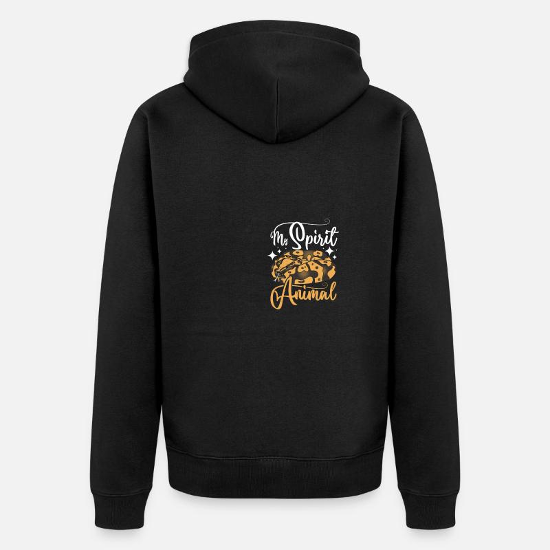 Mon animal spirituel Python royal - Veste à capuche bio Premium Unisexe - noir