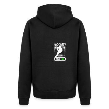 Mode roller hockey activé - Veste à capuche bio Premium Unisexe - noir - Dos - Nico (187cm)