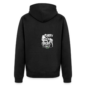 Mode Krav maga activé - Veste à capuche bio Premium Unisexe - noir - Dos - Nico (187cm)