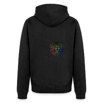 South Africa - Unisex Premium Organic Zip Hoodie - black - Back - Nico (187cm)