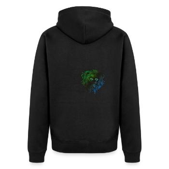 Tanzania - Unisex Premium Organic Zip Hoodie - black - Back - Nico (187cm)