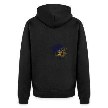 Tokelau - Unisex Premium Bio Zip Hoodie - Schwarz - Hinten - Nico (187cm)