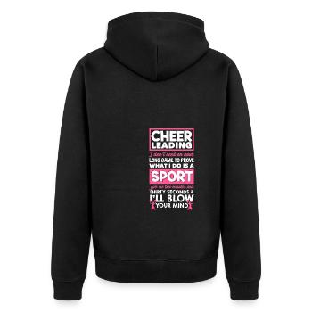 Cheerleading I Don't Neeed An Hour Cheerleader Gym - Unisex Premium Bio Zip Hoodie - Schwarz - Hinten - Nico (187cm)