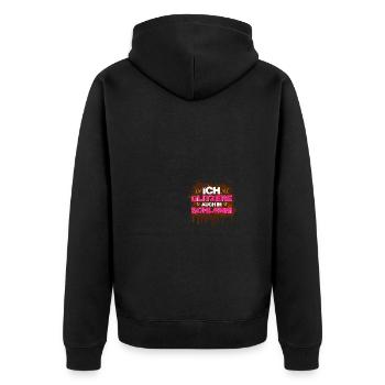 Je paillette boue course boueuse - Veste à capuche bio Premium Unisexe - noir - Dos - Nico (187cm)