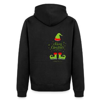 L’elfe vert de Noël - Veste à capuche bio Premium Unisexe - noir - Dos - Nico (187cm)