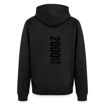 2000 Limited Edition 2000 Birthday Gift - Unisex Premium Organic Zip Hoodie - black - Back - Nico (187cm)