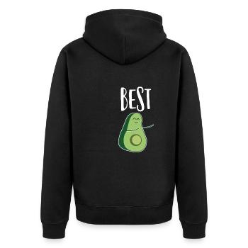 Partner Look Couple Partner Couple Couple Family - Unisex Premium Organic Zip Hoodie - black - Back - Nico (187cm)
