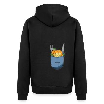 Schnitzel dans votre poche - Veste à capuche bio Premium Unisexe - noir - Dos - Nico (187cm)
