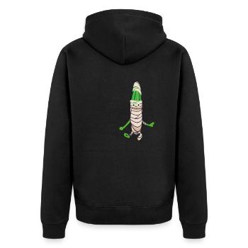 Maman, Concombre, Halloween - Veste à capuche bio Premium Unisexe - noir - Dos - Nico (187cm)
