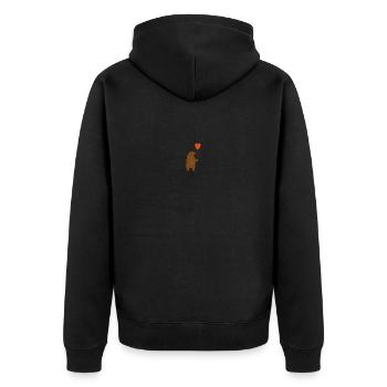 Wildtiere - Unisex Premium Bio Zip Hoodie - Schwarz - Hinten - Nico (187cm)