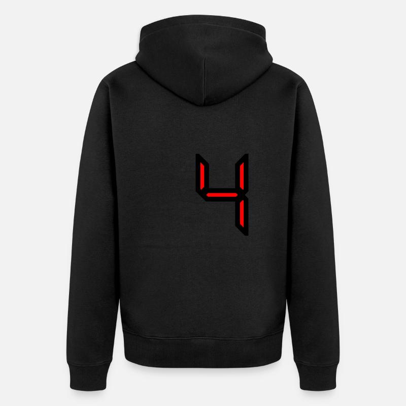 4,4 ANS,4e ANNIVERSAIRE,ANNIVERSAIRE 4 ANS,4 - Veste à capuche bio Premium Unisexe - noir
