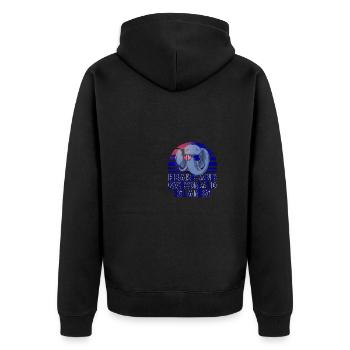Heard und McDonaldinseln - Unisex Premium Bio Zip Hoodie - Schwarz - Hinten - Nico (187cm)