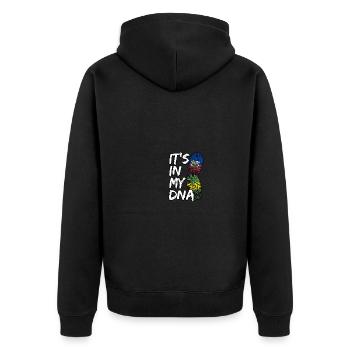 Haiti Haitianer Jamaika Kombination I Geschenk - Unisex Premium Bio Zip Hoodie - Schwarz - Hinten - Nico (187cm)