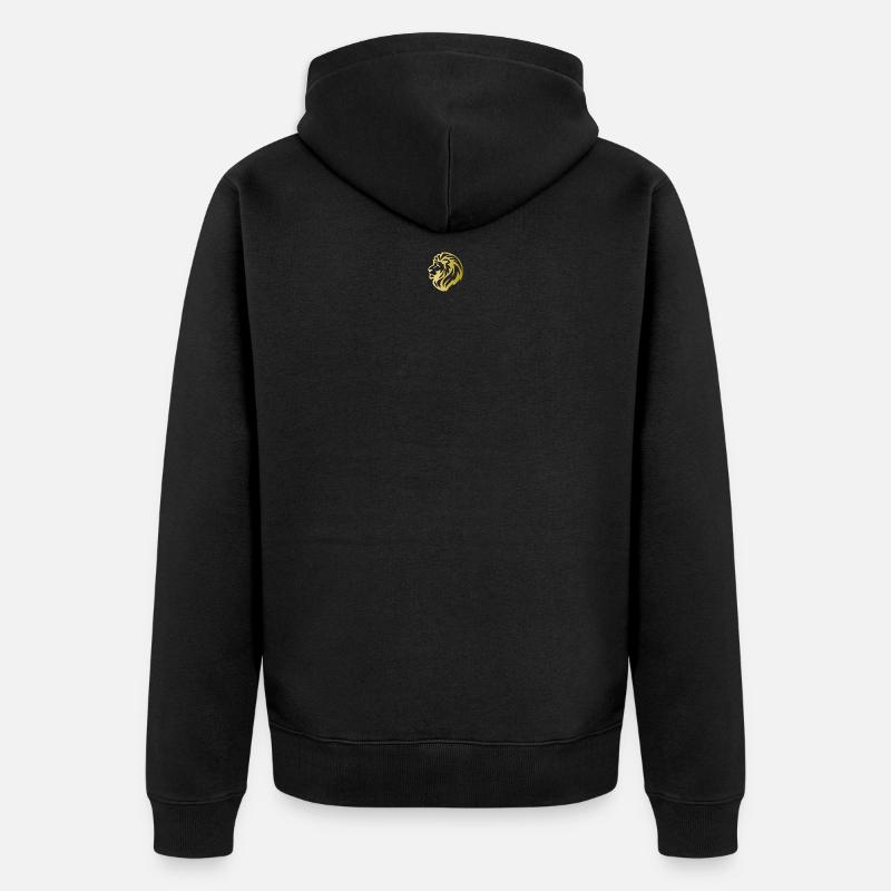 tête de lion - Veste à capuche bio Premium Unisexe - noir