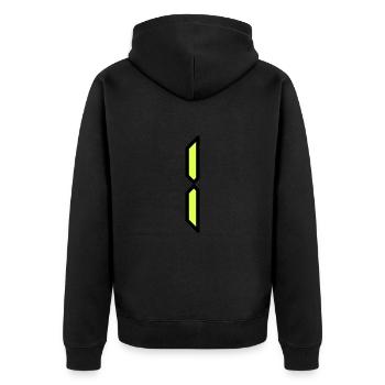 1. 1 AN. 1er ANNIVERSAIRE. ANNIVERSAIRE 1 AN - Veste à capuche bio Premium Unisexe - noir - Dos - Nico (187cm)