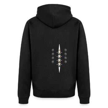 Cadeau Aviron Quatuor Rameur Gouvernail - Veste à capuche bio Premium Unisexe - noir - Dos - Nico (187cm)