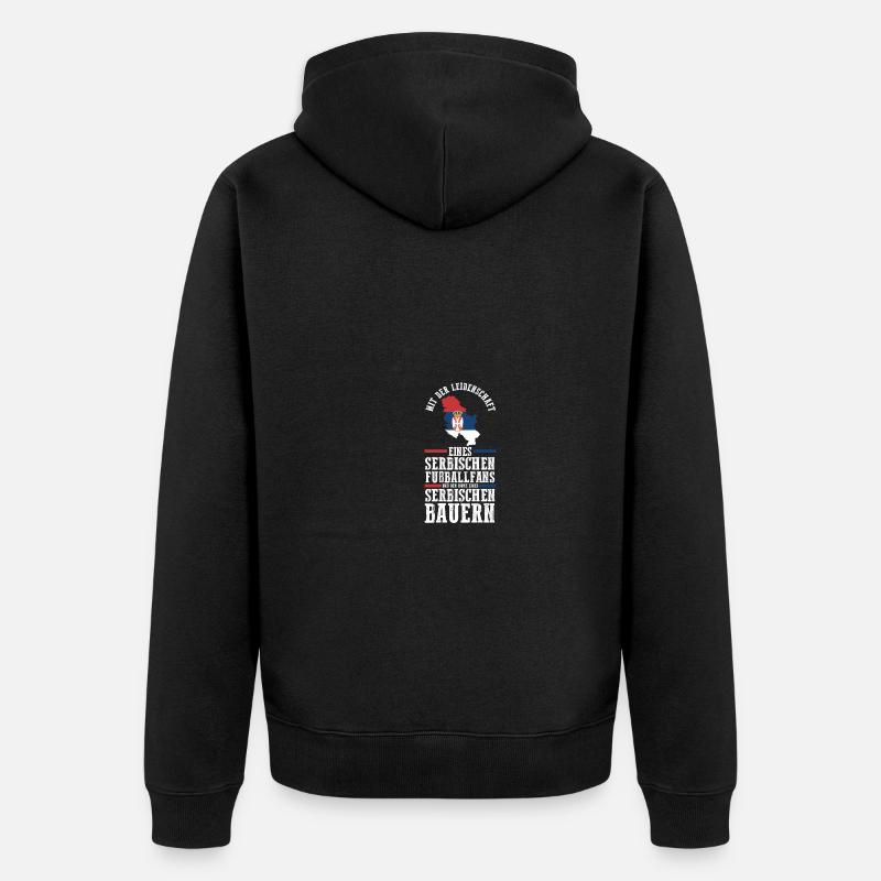 Serbe Serbe Serbie - Veste à capuche bio Premium Unisexe - noir