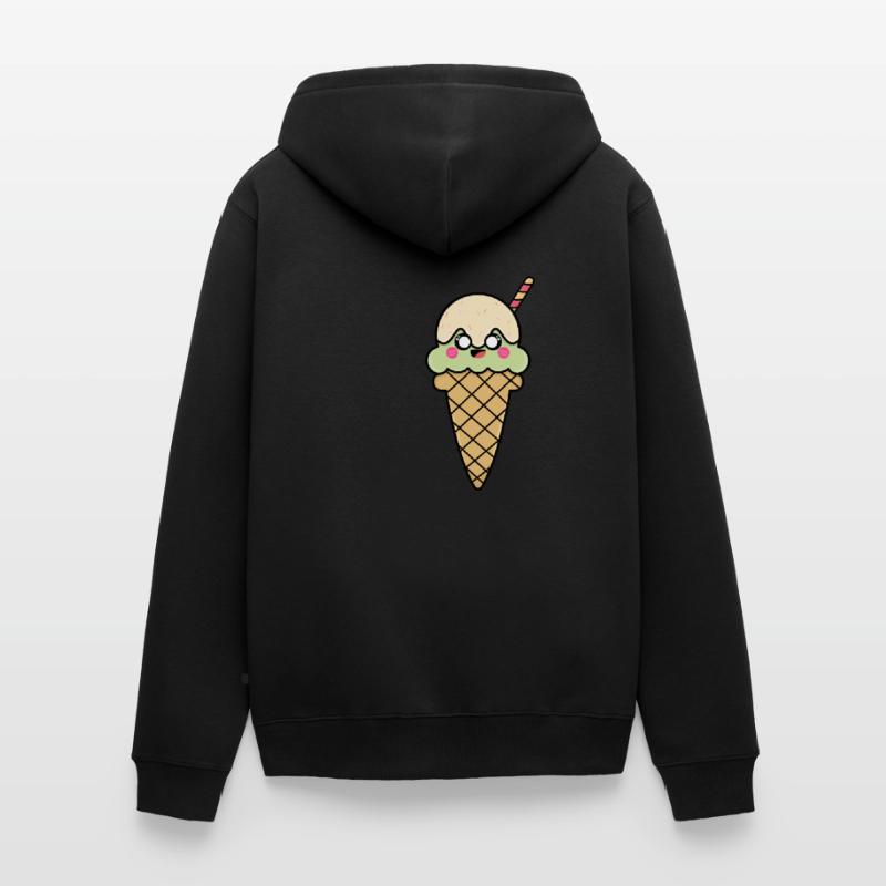 Crème glacée cornet de crème glacée douce Mignon Idée cadeau de crème glacée Veste à capuche bio Premium Unisexe