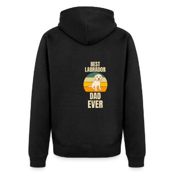 Meilleur Labrador Papa jamais Retro Labrador - Veste à capuche bio Premium Unisexe - noir - Dos - Nico (187cm)