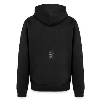 1961 - Unisex Premium Organic Zip Hoodie - black - Back - Nico (187cm)