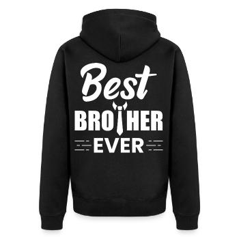 meilleur frère de tous les temps - Veste à capuche bio Premium Unisexe - noir - Dos - Nico (187cm)