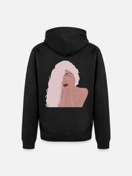 Sexy girl - Unisex Premium Organic Zip Hoodie - black