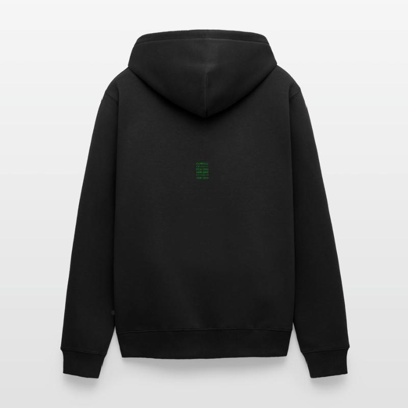 Green binary code web developer funny humor Unisex Premium Organic Zip Hoodie