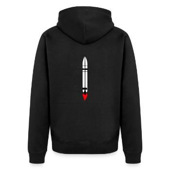 Vecteur de vol spatial spatial de fusée spatiale - Veste à capuche bio Premium Unisexe - noir - Dos - Nico (187cm)