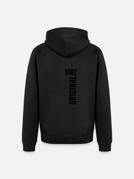 1982 Cadeau Anniversaire 1982 édition limitée 1982 - Veste à capuche bio Premium Unisexe - noir